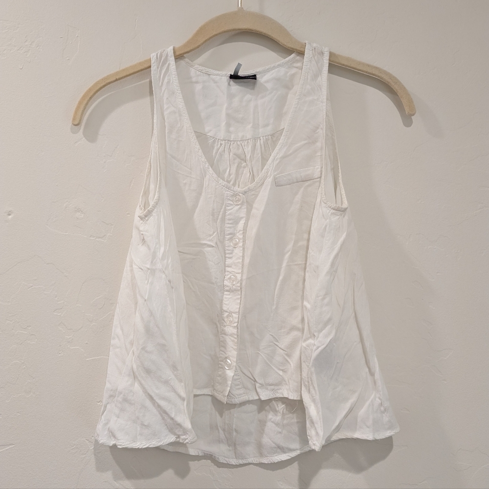 White Sleeveless Top